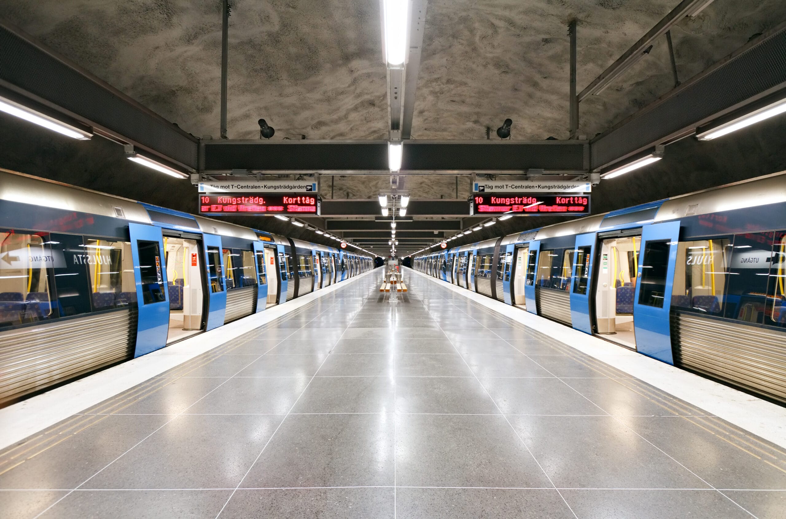 Subway station Hjulsta, Stockholm, Sweden