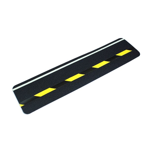 Anti-Slip Tape Standard Black (Black/Yellow Strip & Glow in the Dark Strip) 610 x 150 mm - Image 2