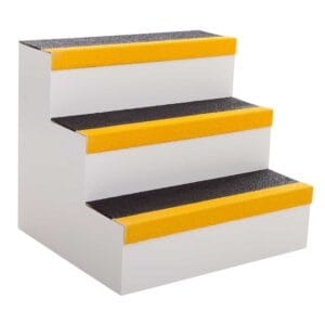 PolyGrip Industrial Grade Stair Tread Black with Yellow Nosing (Fine)